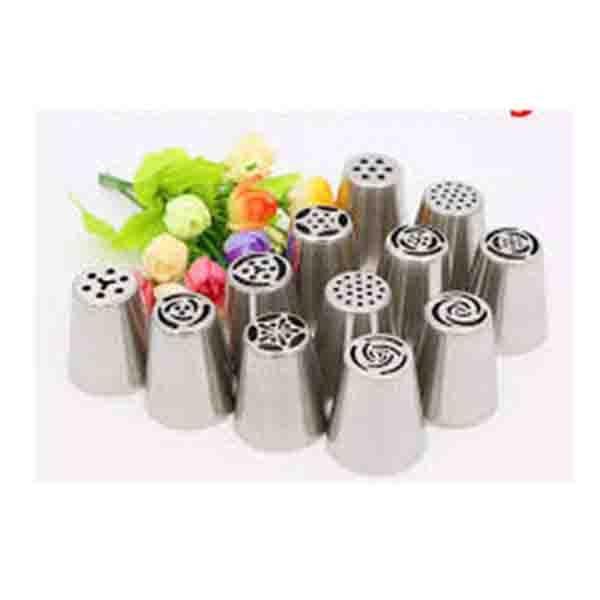 12 pcs Stainless steel Icing Pipes Nozzles - Pkwebstore