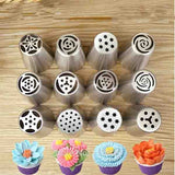 12 pcs Stainless steel Icing Pipes Nozzles - Pkwebstore