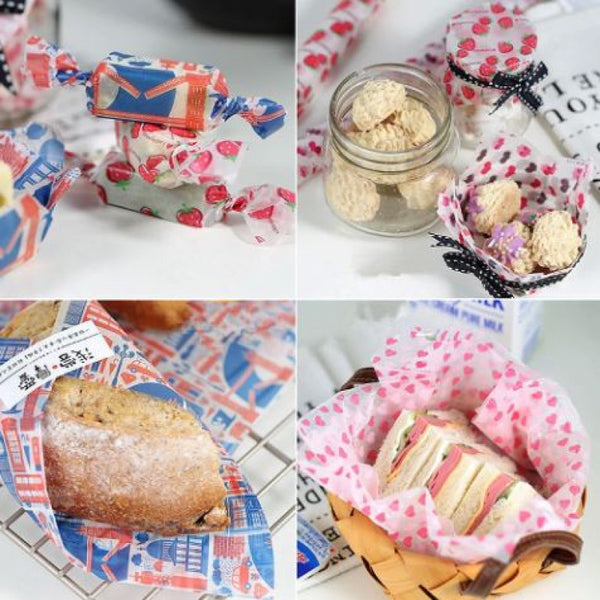 50Pcs Wax Paper Food Grade Grease Paper Food Wrapping Paper