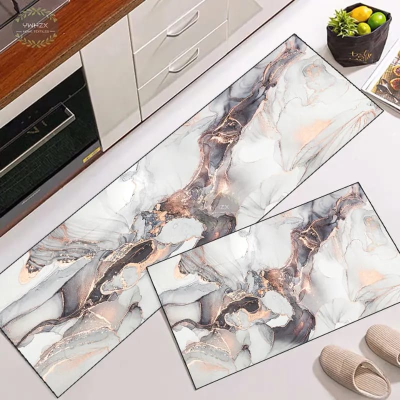 2 pcs set Kitchen , Bathroom ,HomeDecor Anti-Slip Absorbent Mat & Runner - Pkwebstore