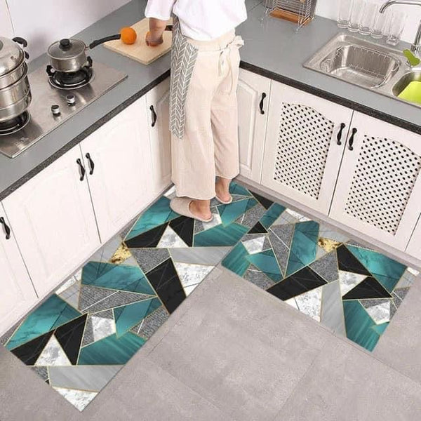 2 Pcs Set Kitchen , Bathroom ,HomeDecor Anti - Slip Absorbent Mat & Runner - Pkwebstore