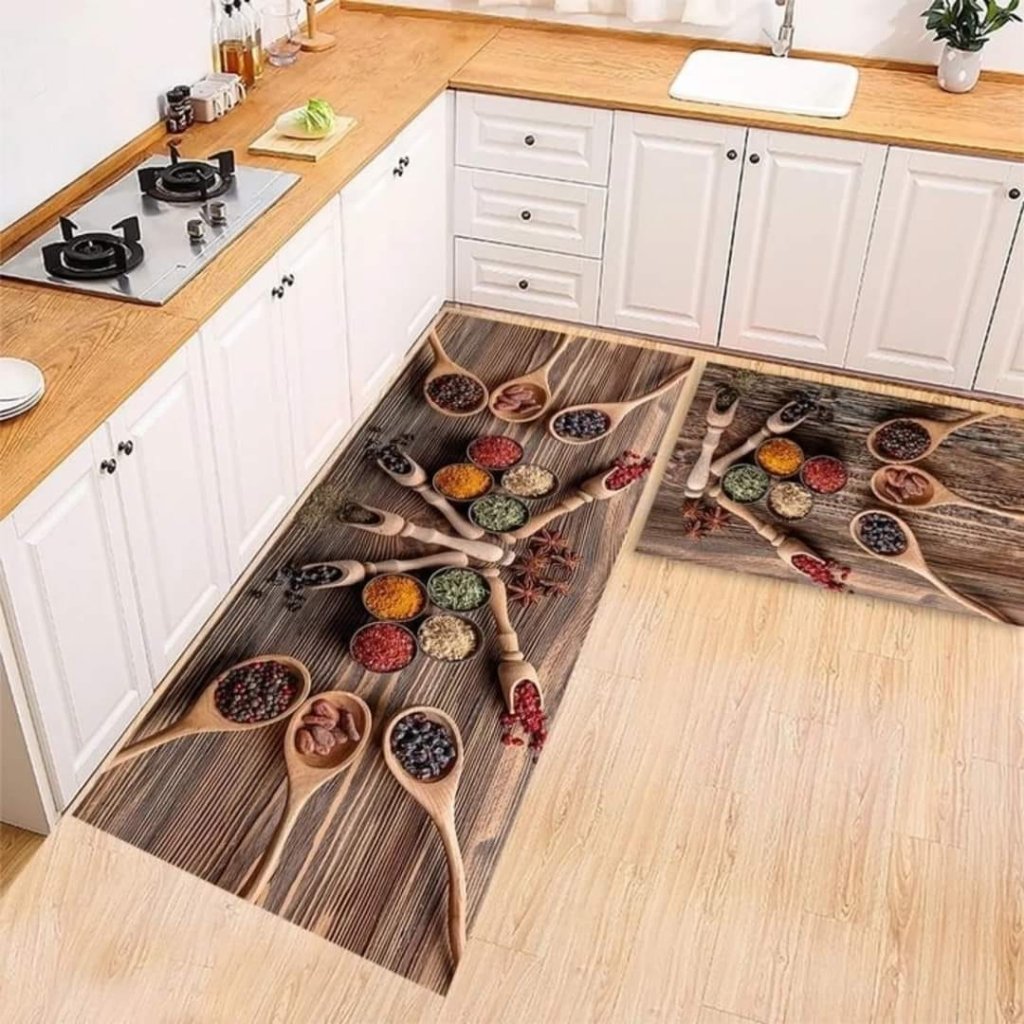 2 pcs set Kitchen , Bathroom ,HomeDecor Anti - Slip Absorbent Mat & Runner - Pkwebstore