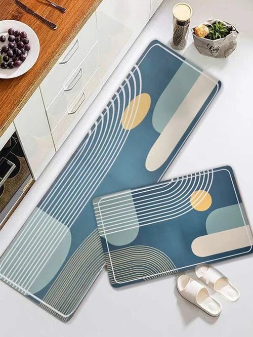 2 Pcs Set Kitchen , Bathroom ,HomeDecor Anti - Slip Absorbent Mat & Runner - Pkwebstore