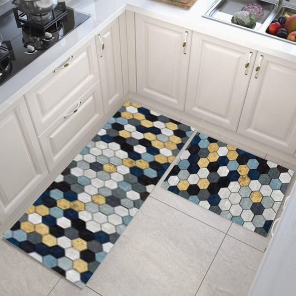 2 pcs set Kitchen , Bathroom ,HomeDecor Anti-Slip Absorbent Mat & Runner - Pkwebstore