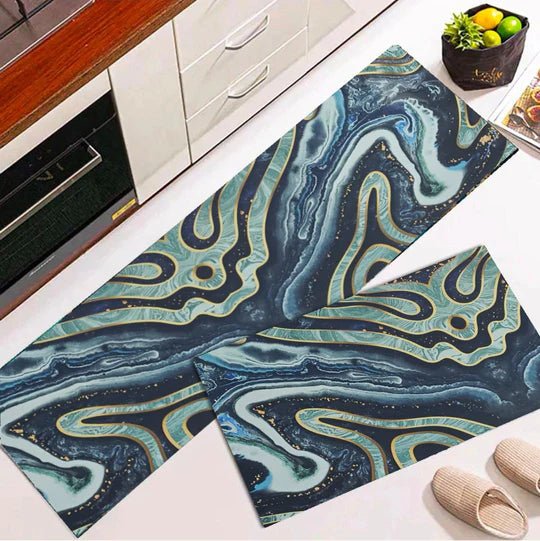 2 Pcs Set Kitchen , Bathroom ,HomeDecor Anti - Slip Absorbent Mat & Runner - Pkwebstore