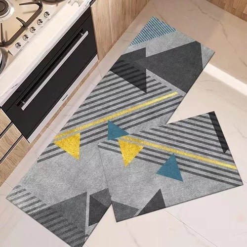 2 Pcs Set Kitchen , Bathroom ,HomeDecor Anti - Slip Absorbent Mat & Runner - Pkwebstore