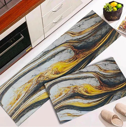 2 Pcs Set Kitchen , Bathroom ,HomeDecor Anti - Slip Absorbent Mat & Runner - Pkwebstore