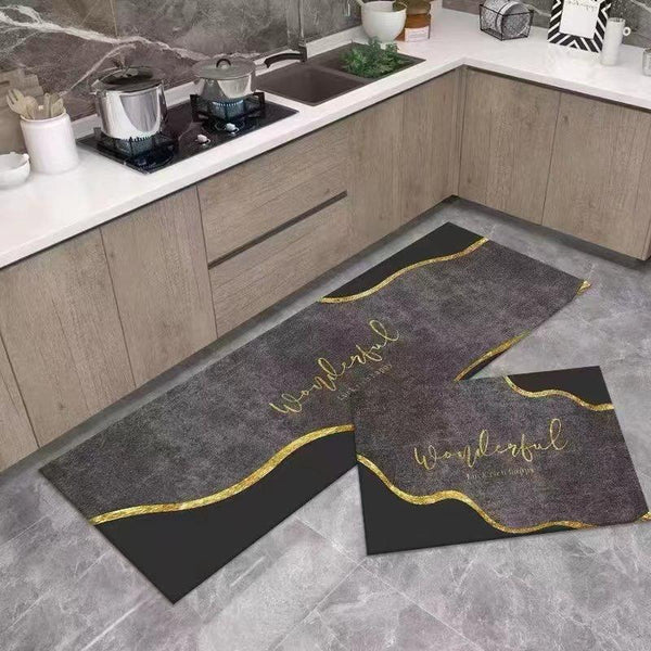 2 pcs set Kitchen , Bathroom ,HomeDecor Anti - Slip Absorbent Mat & Runner - Pkwebstore