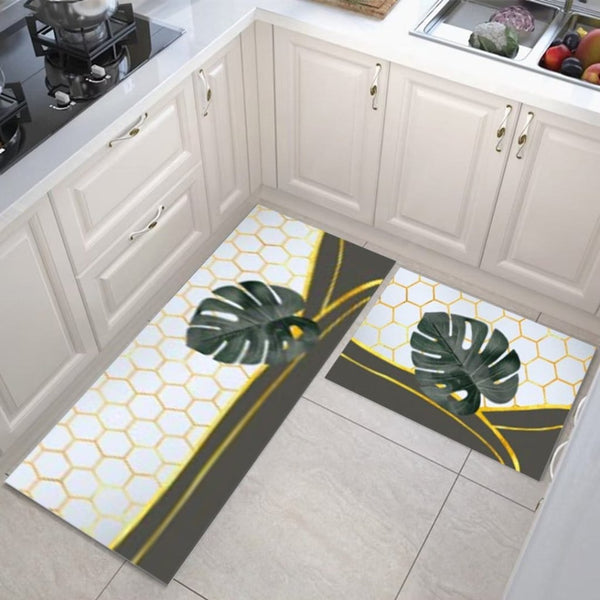 2 pcs set Kitchen , Bathroom ,HomeDecor Anti-Slip Absorbent Mat & Runner - Pkwebstore