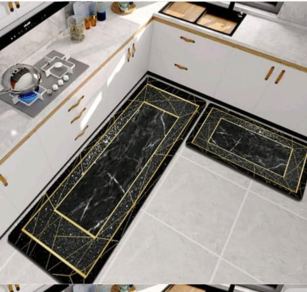 2 Pcs Set Kitchen , Bathroom ,HomeDecor Anti - Slip Absorbent Mat & Runner - Pkwebstore