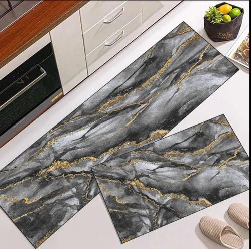 2 Pcs Set Kitchen , Bathroom ,HomeDecor Anti - Slip Absorbent Mat & Runner - Pkwebstore