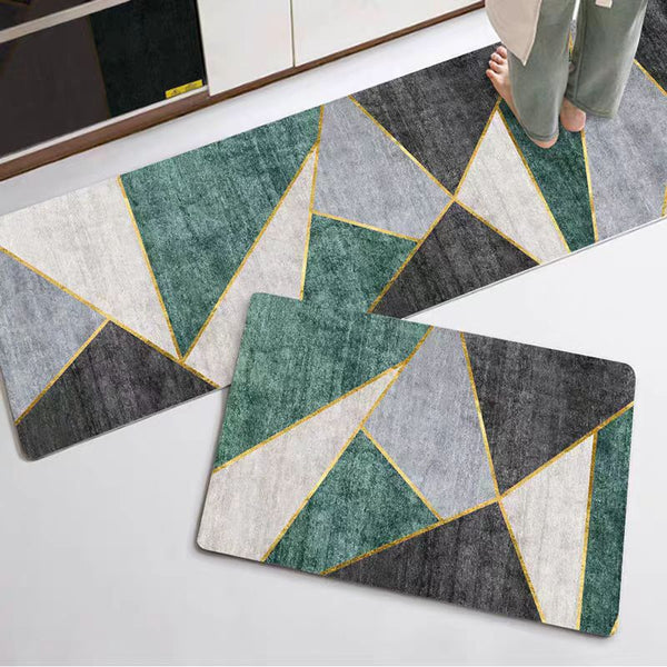 2 pcs set Kitchen , Bathroom ,HomeDecor Anti-Slip Absorbent Mat & Runner - Pkwebstore