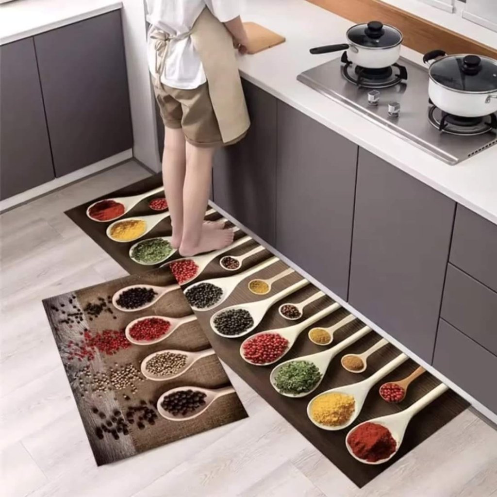 2 pcs set Kitchen , Bathroom ,HomeDecor Anti - Slip Absorbent Mat & Runner - Pkwebstore