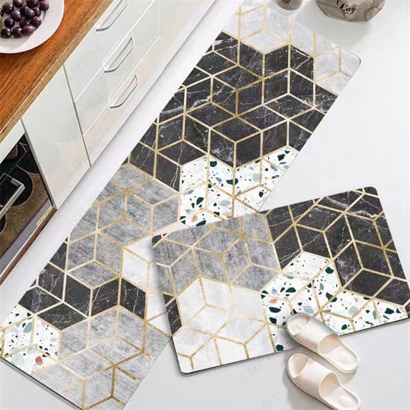 2 pcs set Kitchen , Bathroom ,HomeDecor Anti-Slip Absorbent Mat & Runner - Pkwebstore