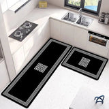 2 Pcs Set Kitchen , Bathroom ,HomeDecor Anti - Slip Absorbent Mat & Runner - Pkwebstore