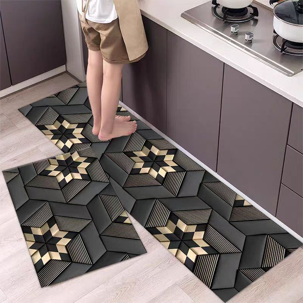 2 pcs set Kitchen , Bathroom ,HomeDecor Anti-Slip Absorbent Mat & Runner - Pkwebstore