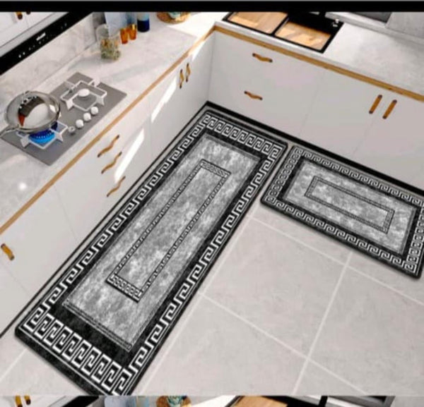 2 Pcs Set Kitchen , Bathroom ,HomeDecor Anti - Slip Absorbent Mat & Runner - Pkwebstore