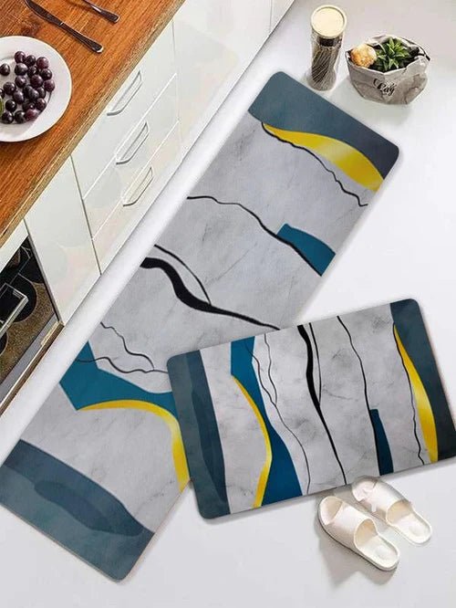 2 Pcs Set Kitchen , Bathroom ,HomeDecor Anti - Slip Absorbent Mat & Runner - Pkwebstore