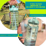 2000ml Transparent Motivational Water Bottle - Pkwebstore