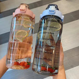 2000ml Transparent Motivational Water Bottle - Pkwebstore