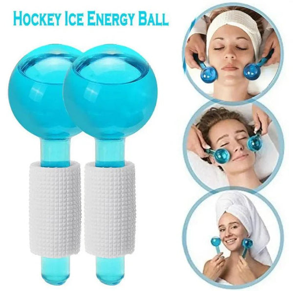 2PcsCrystal Ice Ball Roll Facial Massage Globes - Pkwebstore