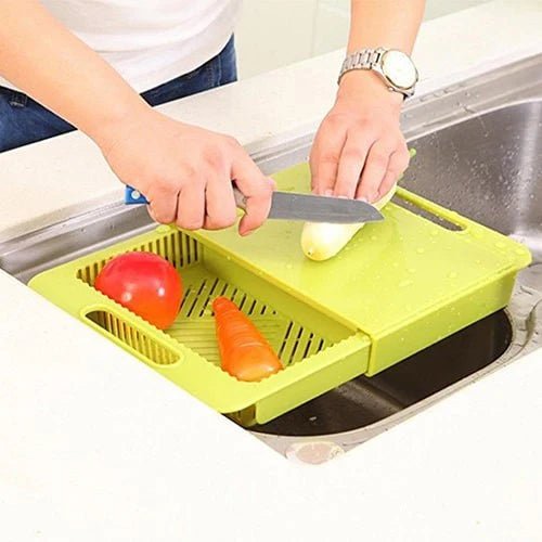 3 In 1 Cutting Board With Drain Shelf - Pkwebstore