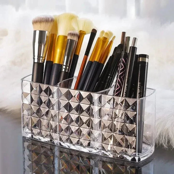 3 partition Acrylic cosmetic organizer - Pkwebstore