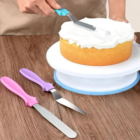 3 Pcs Set Cake Cream Knife & Spatula - Pkwebstore