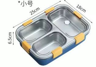 3 Portion Stainless Steel LunchBox - Pkwebstore