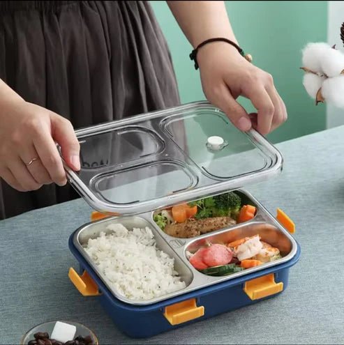 3 Portion Stainless Steel LunchBox - Pkwebstore