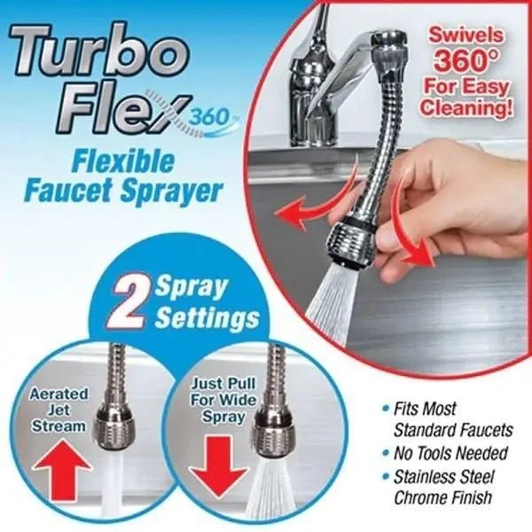 360 Turbo Flex Faucet Steel - Pkwebstore