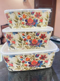 3pcs set melamine bowl set With lid - Pkwebstore