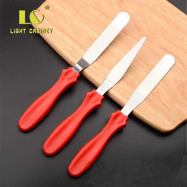 3Pcs Stainless Steel Cake Cream Spatula Set - Pkwebstore