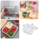 4 Grid Refrigerator Storage Plastic Transparent Box - Pkwebstore