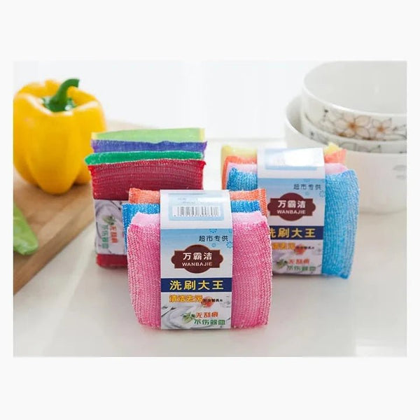 4 Pcs Double Sided Kitchen Cleaning Sponge - Pkwebstore