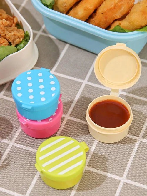 4 Pcs Mini Sauce & Seasoning Containers - Pkwebstore