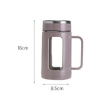 450ml Portable Durable Glass Water Bottle for Girls Baby School Travel Mug Coffee Tea Cup - Pkwebstore