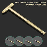 5 In 1 Micro Mini Multifunction Multi Brass Hammer - Pkwebstore