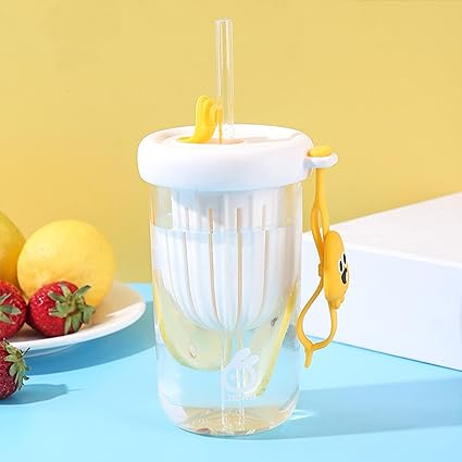 500ml Cute Drinking Cup with Straw Tea Infuser - Pkwebstore