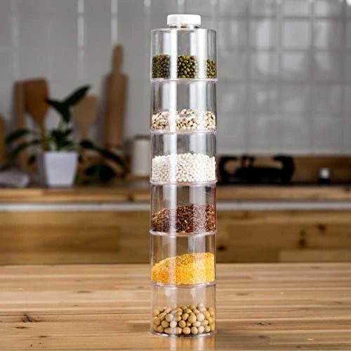 6 Bottle Stackable Spice Tower - Pkwebstore