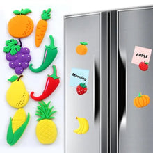 6 PIECES FRUITS & VEGGIES FRIDGE MAGNETS - Pkwebstore