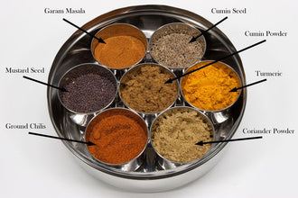 7 Grid Steel Spice Box With Spoon - Pkwebstore