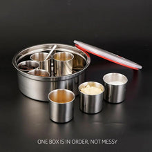 7 Grid Steel Spice Box With Spoon - Pkwebstore