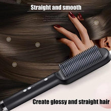 Electric comb hair straightener - black hair straightener straight comb for women and men