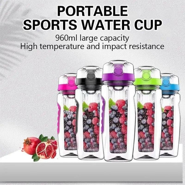 Acrylic Detox Sports Water Bottle with free cleaning brush - Pkwebstore