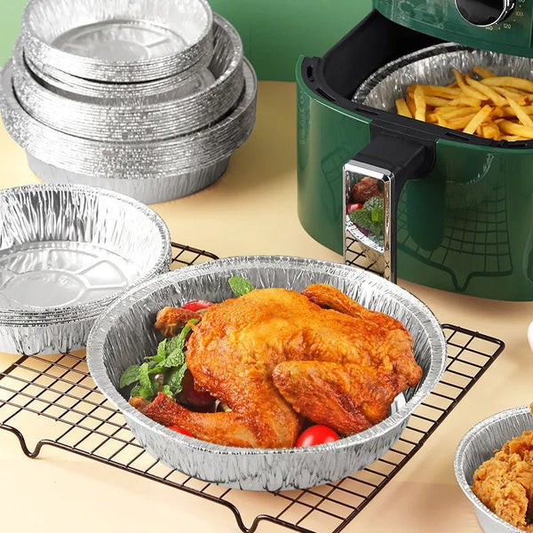 Aluminum Air Fryer Foil Pans (Pack Of 10) - Pkwebstore