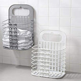 Bathroom Collapsible Dirty Clothes Basket Wall Hanging Plastic Hamper Large Clothes Storage Organizer - Pkwebstore