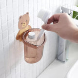 Bear Toothbrush Holder Cup Wall Mounted - Pkwebstore