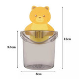 Bear Toothbrush Holder Cup Wall Mounted - Pkwebstore