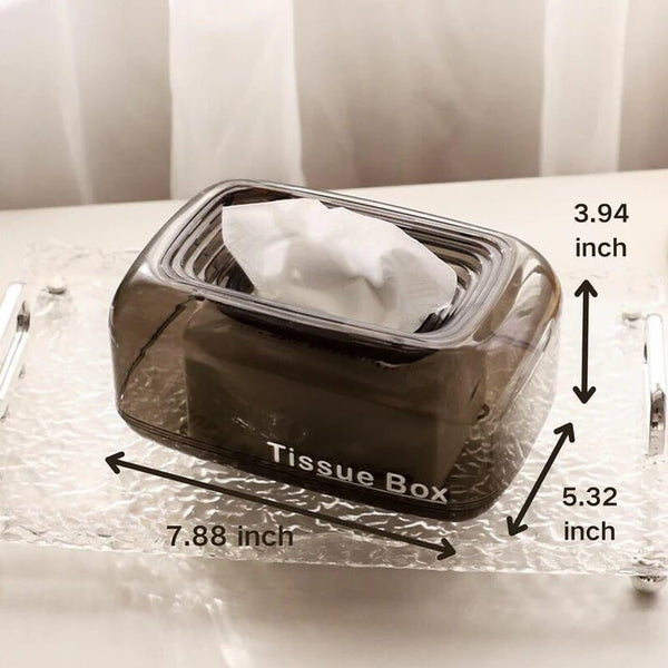 Bunny Sit Tissue Box, Transparent Luxury Tissue Case - Pkwebstore